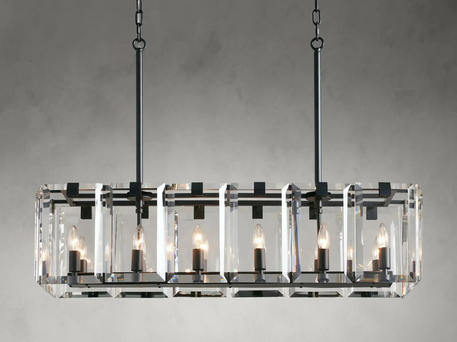 Amaya Rectangular Chandelier 12/16 Light-DWHOME
