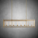 Baker Glass Lantern Rectangular Chandelier 54"-DWHOME