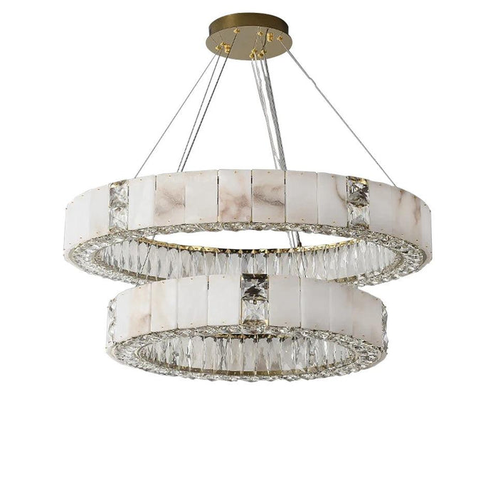 Natural Marble & Crystal Modern Chandelier - DWHOME