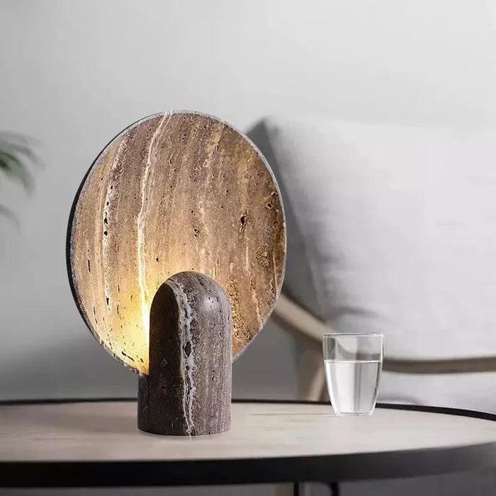 Natural Travertine Table Lamp - DWHOME