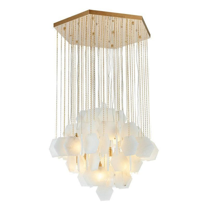 Moonshade Natural Marble Modern Chandelier - DWHOME