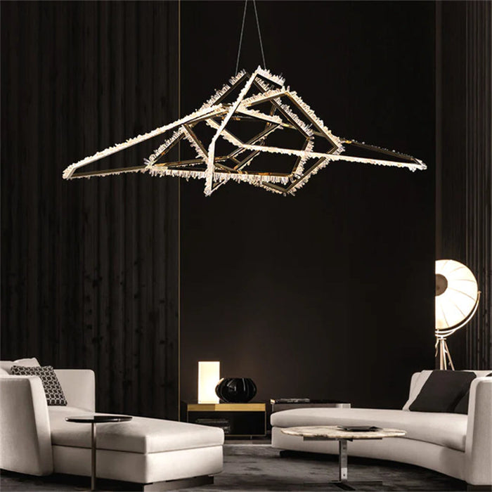 Marty Modern Rock Crystal Irregular Chandelier-DWHOME