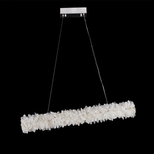 Modern Linear Geode Quartz Crystal Pendant Light-DWHOME