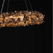 Multiple Size Modern Smoky Rock Crystal Halo LED Chandelier Pendant Light-DWHOME