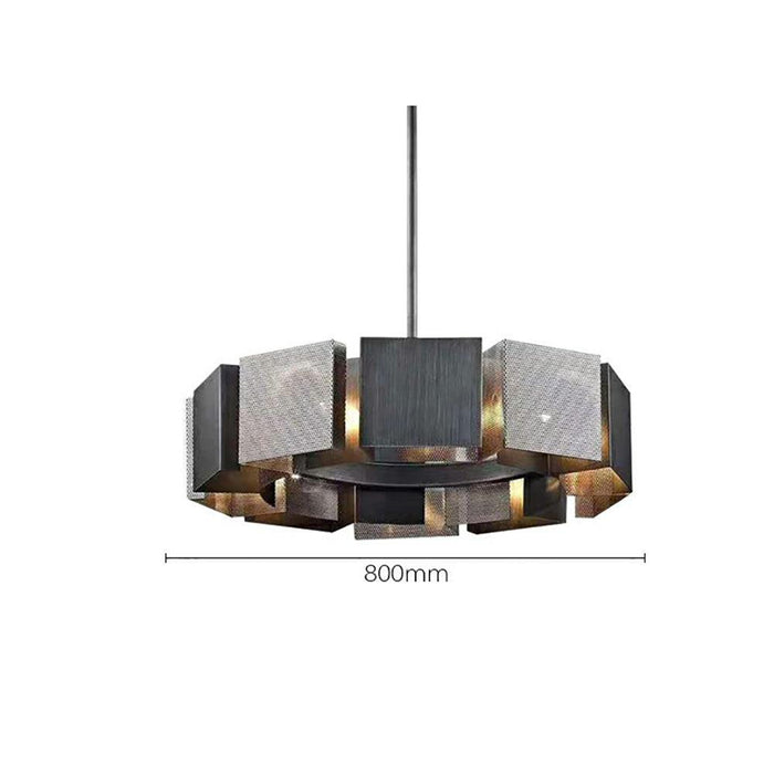 Stainless Steel Industrial Modern Ring Chandelier-DWHOME