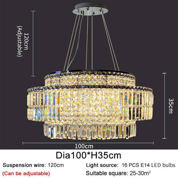 Bacci Crystal Chandelier-DWHOME