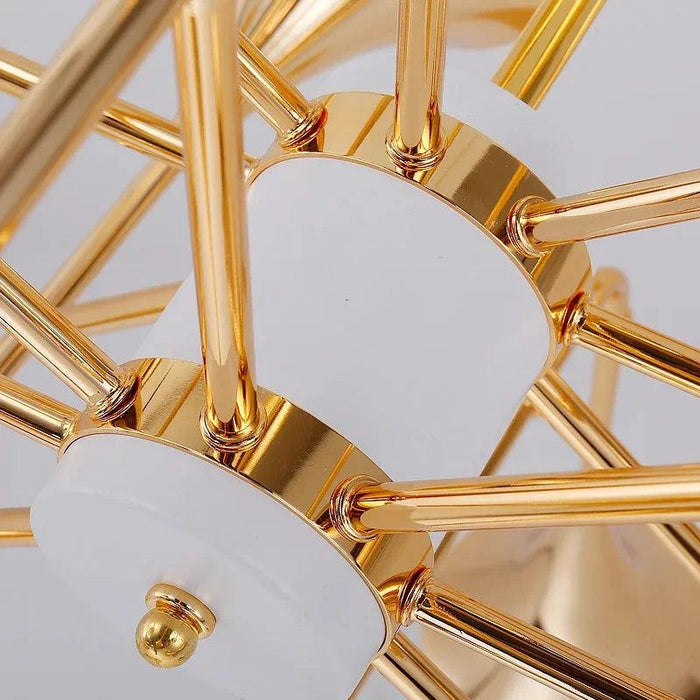 24-Light Unique Brass Trumpet Chandelier Light - DWHOME