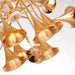 24-Light Unique Brass Trumpet Chandelier Light - DWHOME