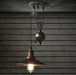 Lincoln Black Mirror Shade Pulley Industrial Pendant Light - DWHOME