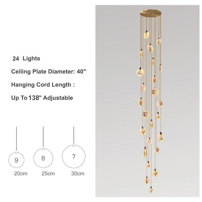 Moonshade Natural Marble Pendant Light Fixture - DWHOME