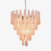 Murano Pink Glass Dewdrop Chandelier-DWHOME