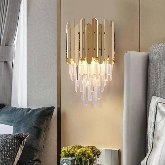 Legance Gold Plated Crystal Wall Sconce - DWHOME