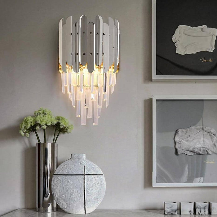 Legance Gold Plated Crystal Wall Sconce - DWHOME