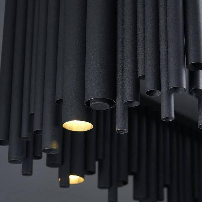 Vigo Rectangle Chandelier, Black - DWHOME