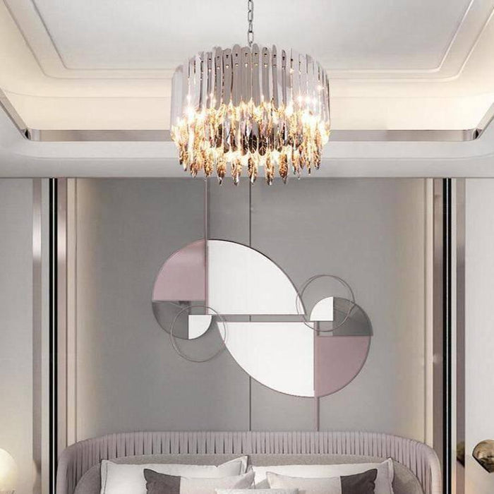 Legance Crystal Stainless Steel Chandelier, Chrome - DWHOME