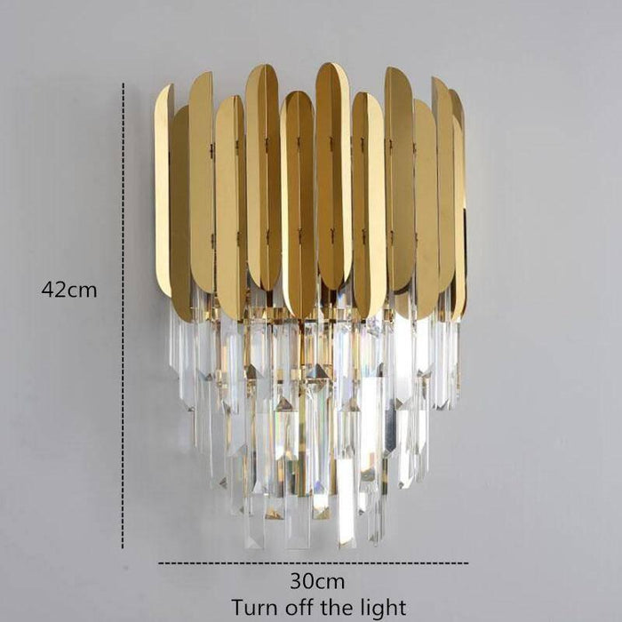 Legance Gold Plated Crystal Wall Sconce - DWHOME