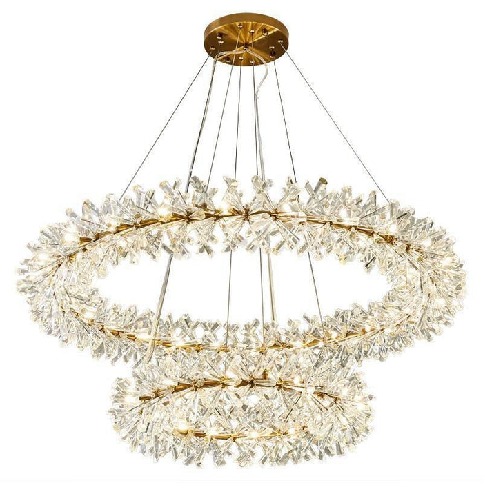 Mira Double Ring Crystal Chandelier - DWHOME