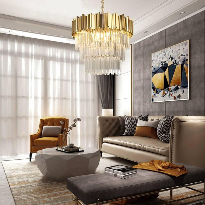 Gio 4-Tier Crystal Chandelier-DWHOME