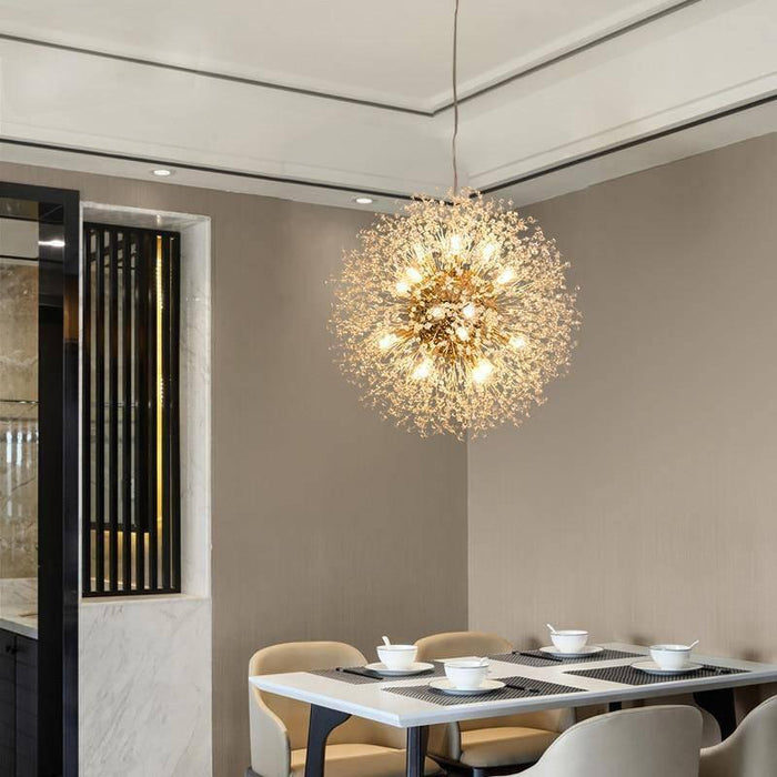 24" Crystal Dandelion Sphere Ceiling Light - DWHOME
