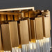 Milano Brushed Gold Dining Room Crystal Chandelier - DWHOME