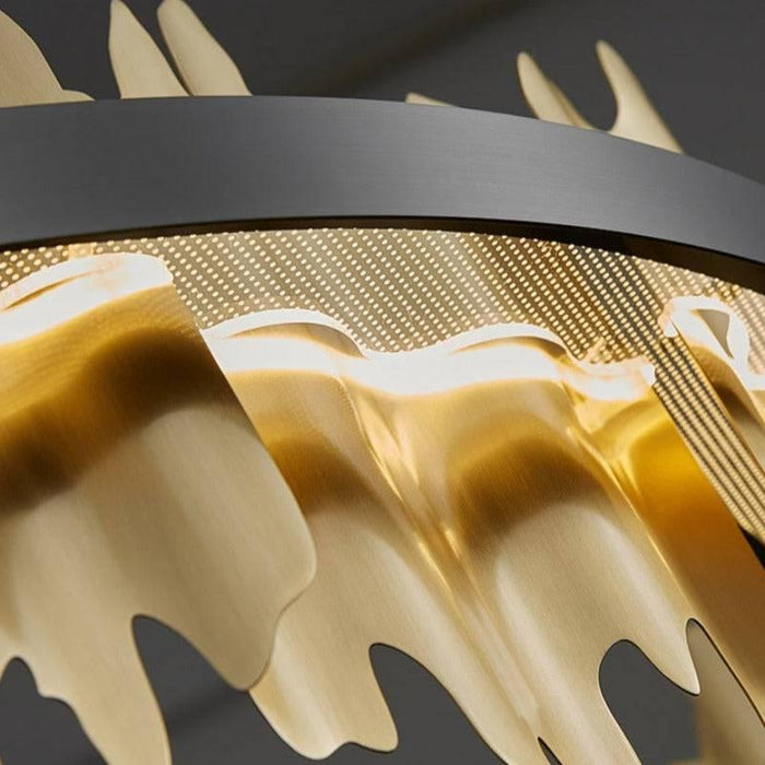 Nera Brushed Brass Modern Chandelier - DWHOME