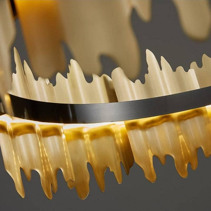 Nera Brushed Brass Modern Chandelier - DWHOME
