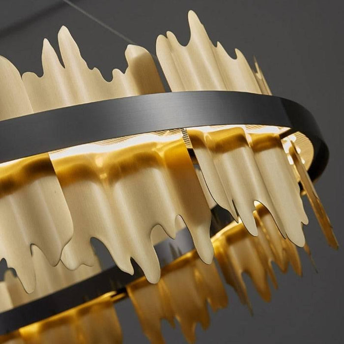 Nera Brushed Brass Modern Chandelier - DWHOME