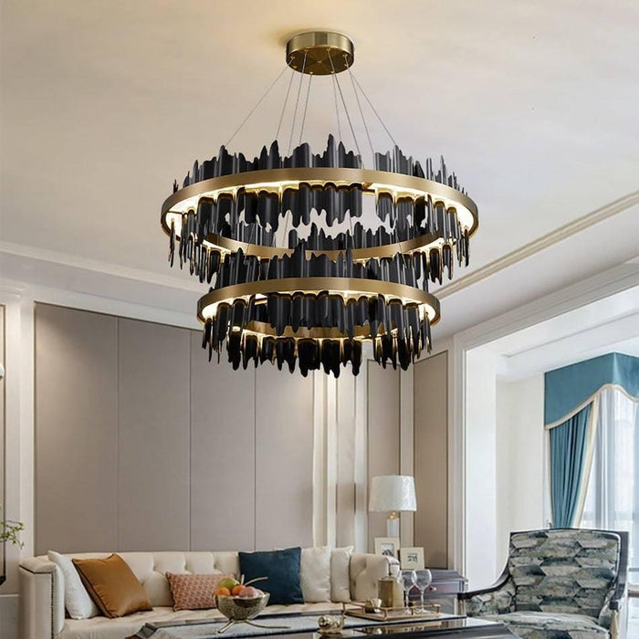 Nera 2-Tier Modern Ring Chandelier - DWHOME