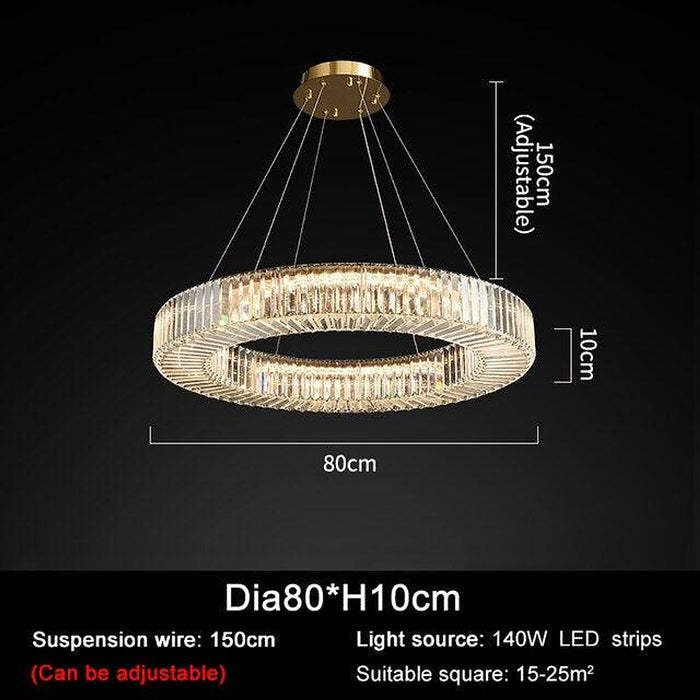 Azali Crystal Ceiling Light-DWHOME
