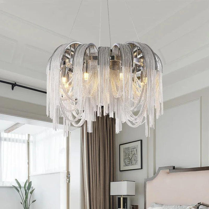 Cadena Chain Tassel Modern Chandelier - DWHOME