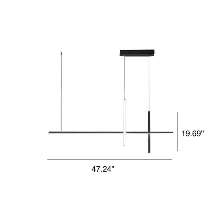 Modern Minimalist Long Line LED Chandelier - DWHOME