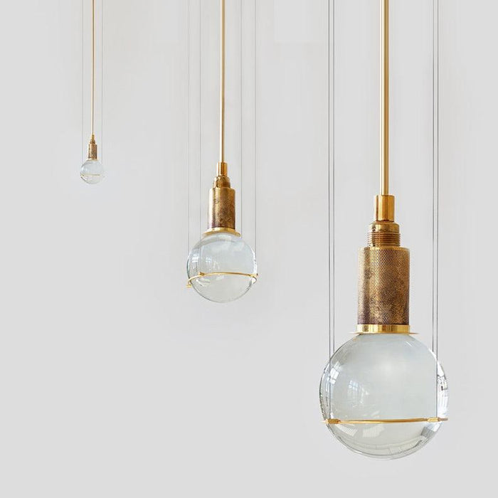Opal round glass sphere midcentury pendant Light - DWHOME