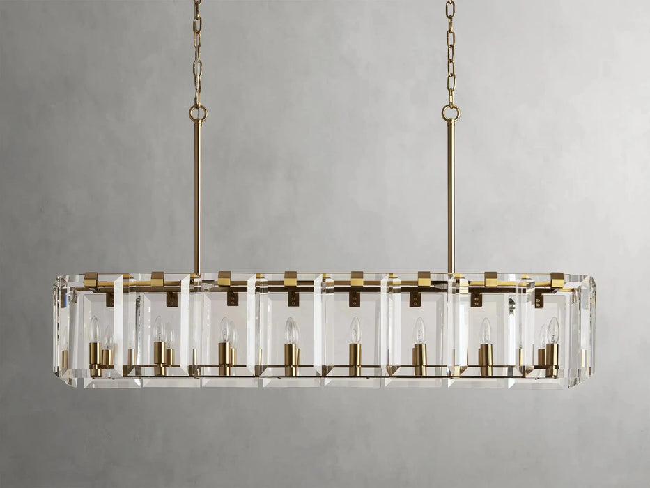 Amaya Rectangular Chandelier 12/16 Light-DWHOME