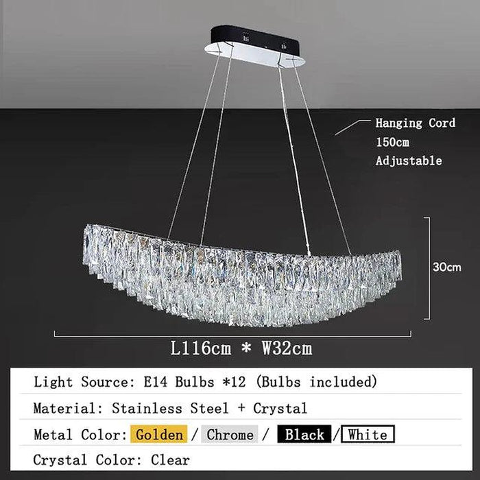 Gio Crystal Dining Room Light Fixture-DWHOME