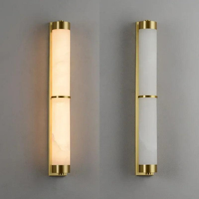23" Natural Marble & Brass Wall Light - DWHOME