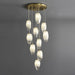 Frost Glass Pendant Foyer Chandelier-DWHOME