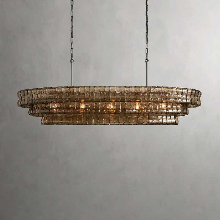 Ghiaccio Oval Chandelier 54''65''-DWHOME