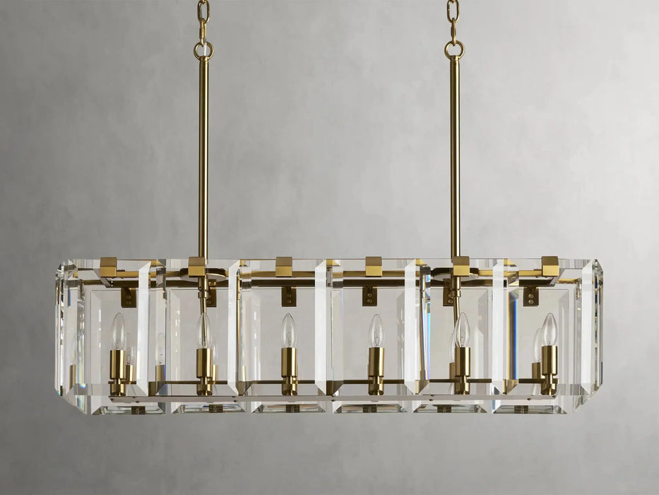 Amaya Rectangular Chandelier 12/16 Light-DWHOME