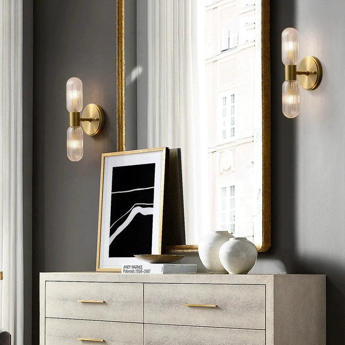 Palermo 12" Brass Wall Light Sconce - DWHOME