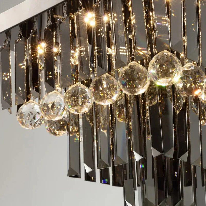 3 Tier Contemporary Rectangular Crystal Chandelier - DWHOME