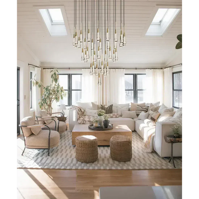 Soltaire Round Chandelier 17" 24" 36“ 58“-DWHOME