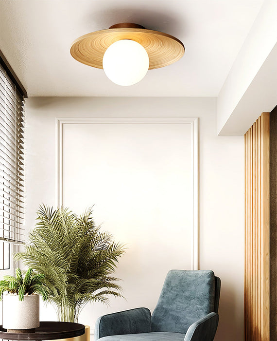 Soluna Wood Ceiling Light-DWHOME