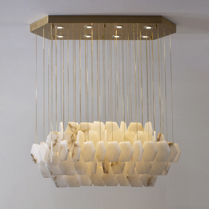 Natural Marble Modern Chandelier-DWHOME