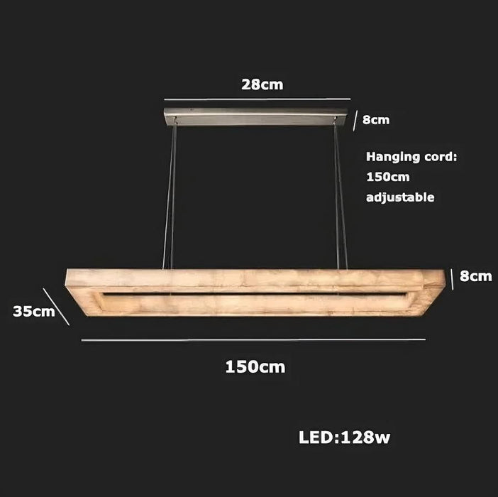 Moonshade Natural Marble Rectangular Chandelier-DWHOME