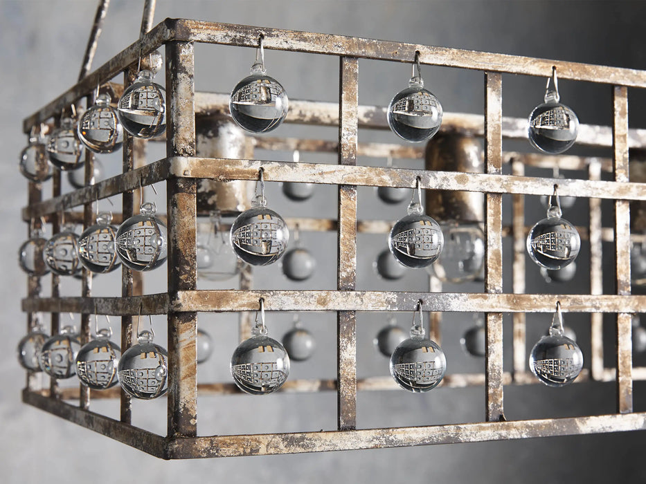 La Cage Rectangular Chandelier 7 Light