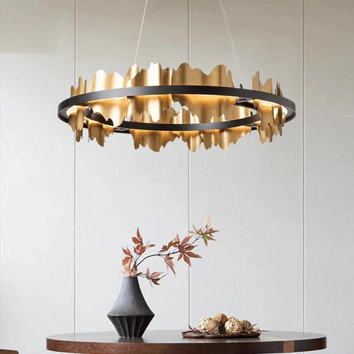 Nera Brushed Brass Modern Chandelier - DWHOME