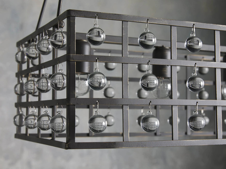 La Cage Rectangular Chandelier 7 Light