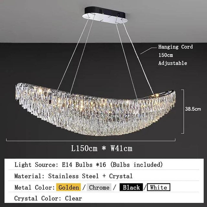 Gio Crystal Dining Room Light Fixture-DWHOME