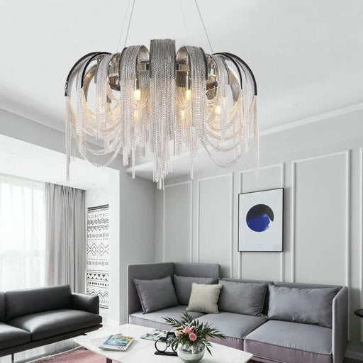 Cadena Chain Tassel Modern Chandelier-DWHOME