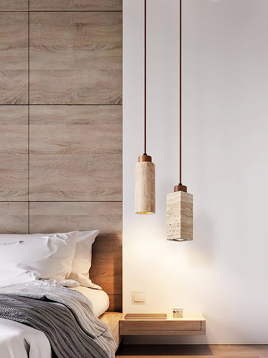 Solvara Travertine Pendant Lamp-DWHOME